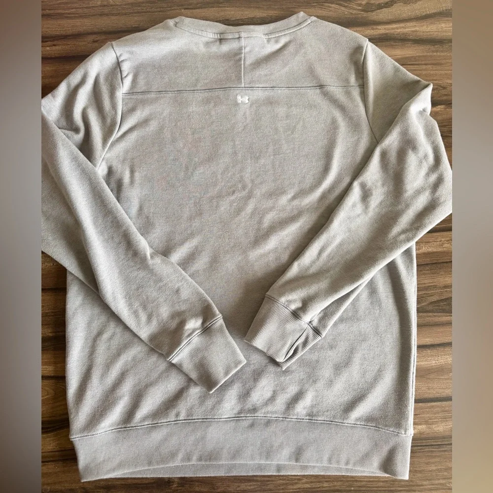 Under Armour Women’s Gray Fish Threadborne Shoreline Crew Sweatshirt-Size L - Picture 2 of 7